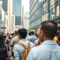 Oameni, bani, clădiri, creștere, interacțiune economică, impact